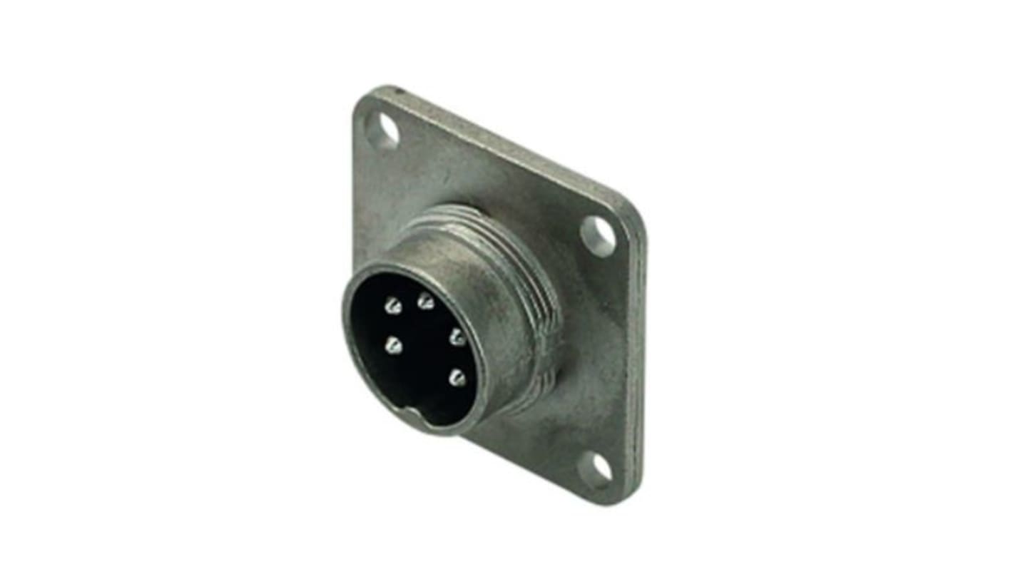 Amphenol Industrial, C091 6 Pole M16 Din, DIN EN 61076-2-106, 7A, 300 V IP67, Screw Coupling, Male, Panel Mount