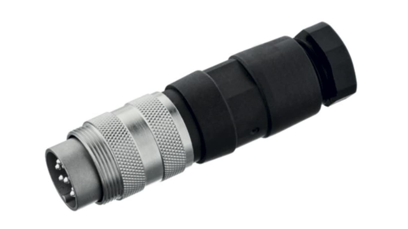 Amphenol T340 M16 DIN-Steckverbinder Gerade 6-polig, 300 V / 5A IP40 Kabelmontage