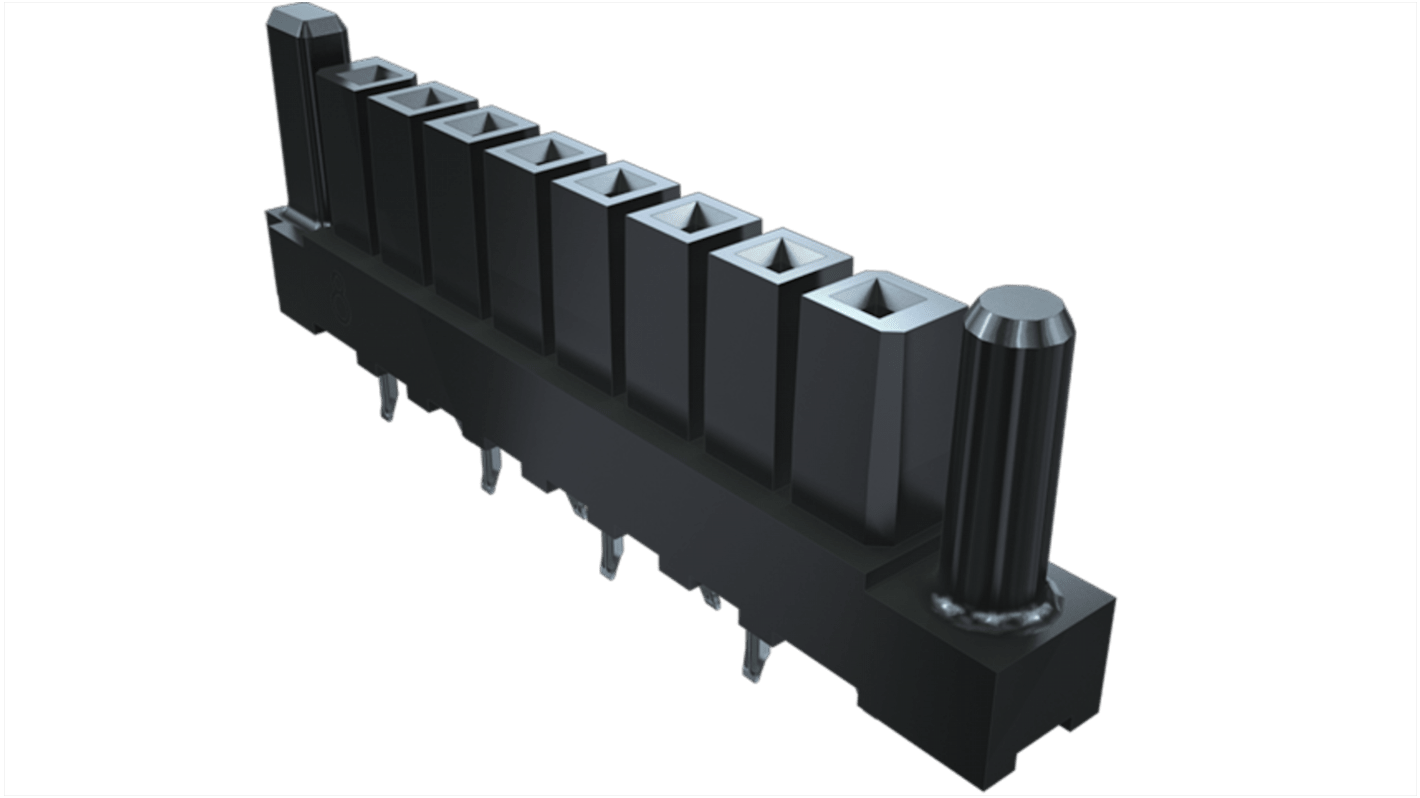 Conector hembra para PCB Samtec serie IPBS, de 4 vías en 2 filas, paso 4.191mm, Montaje en orificio pasante, para soldar