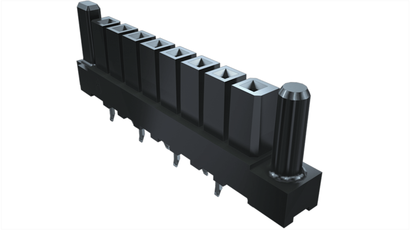 Conector hembra para PCB Samtec serie IPBS, de 8 vías en 2 filas, paso 4.191mm, Montaje en orificio pasante, para soldar