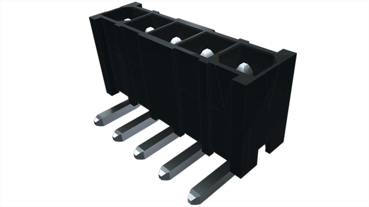 Samtec IPBT Series Straight PCB Header, 4 Contact(s), 4.19mm Pitch, 2 Row(s), Shrouded