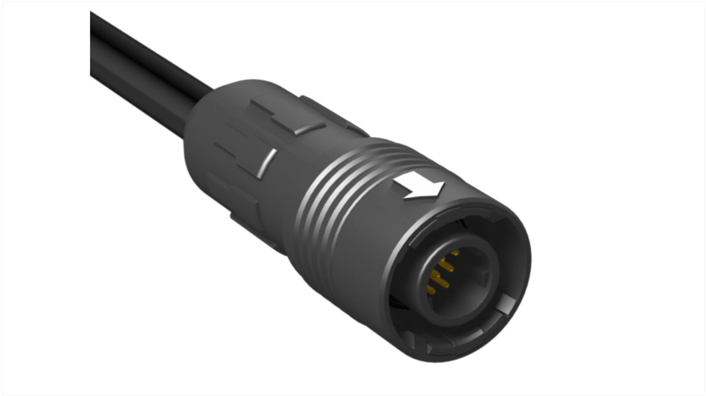 Samtec 12 way M12 to Unterminated Sensor Actuator Cable, 1m