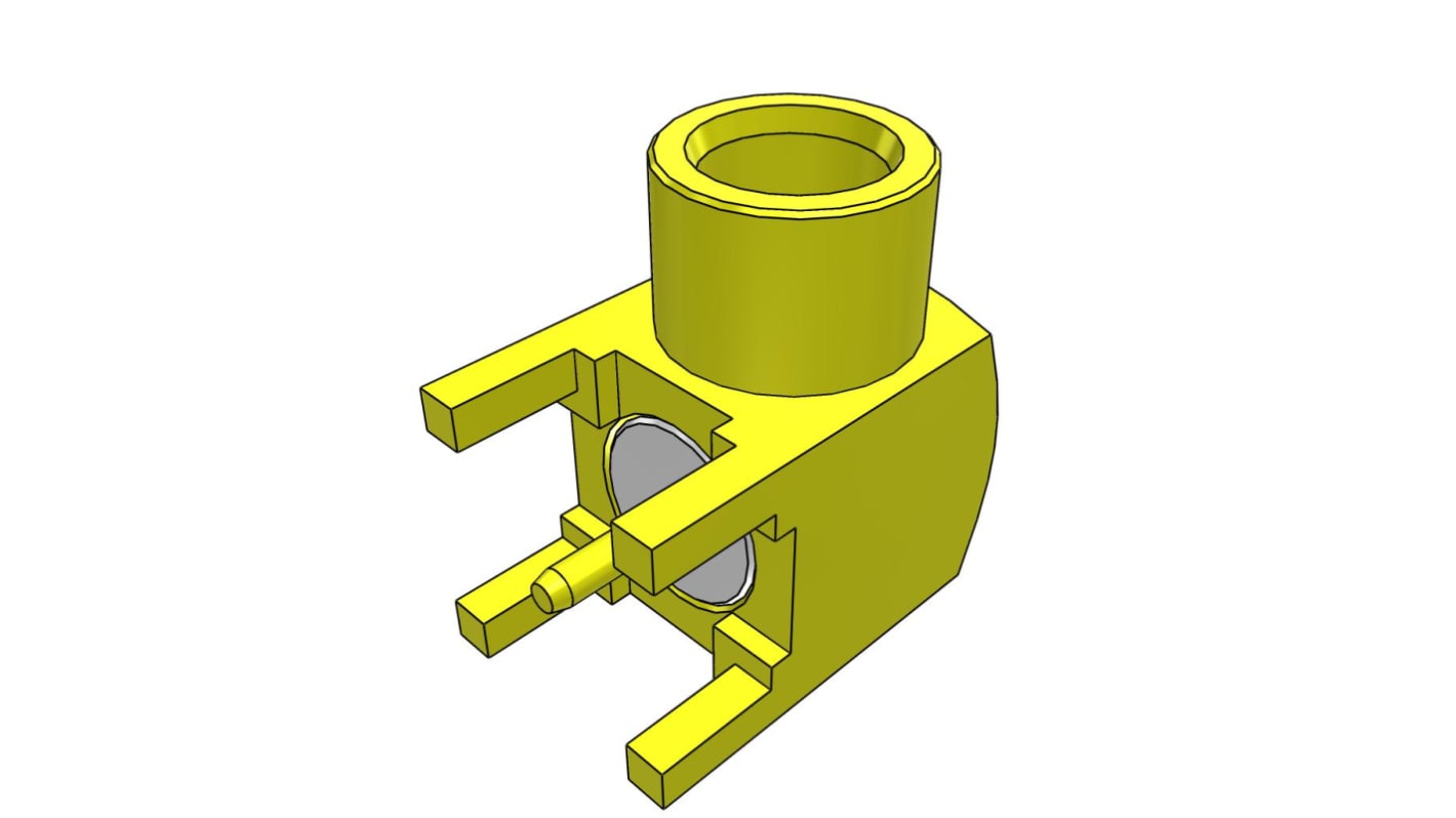 Samtec MCX7 Series, jack PCB Mount MCX Connector, 75Ω, Through Hole Termination, Right Angle Body