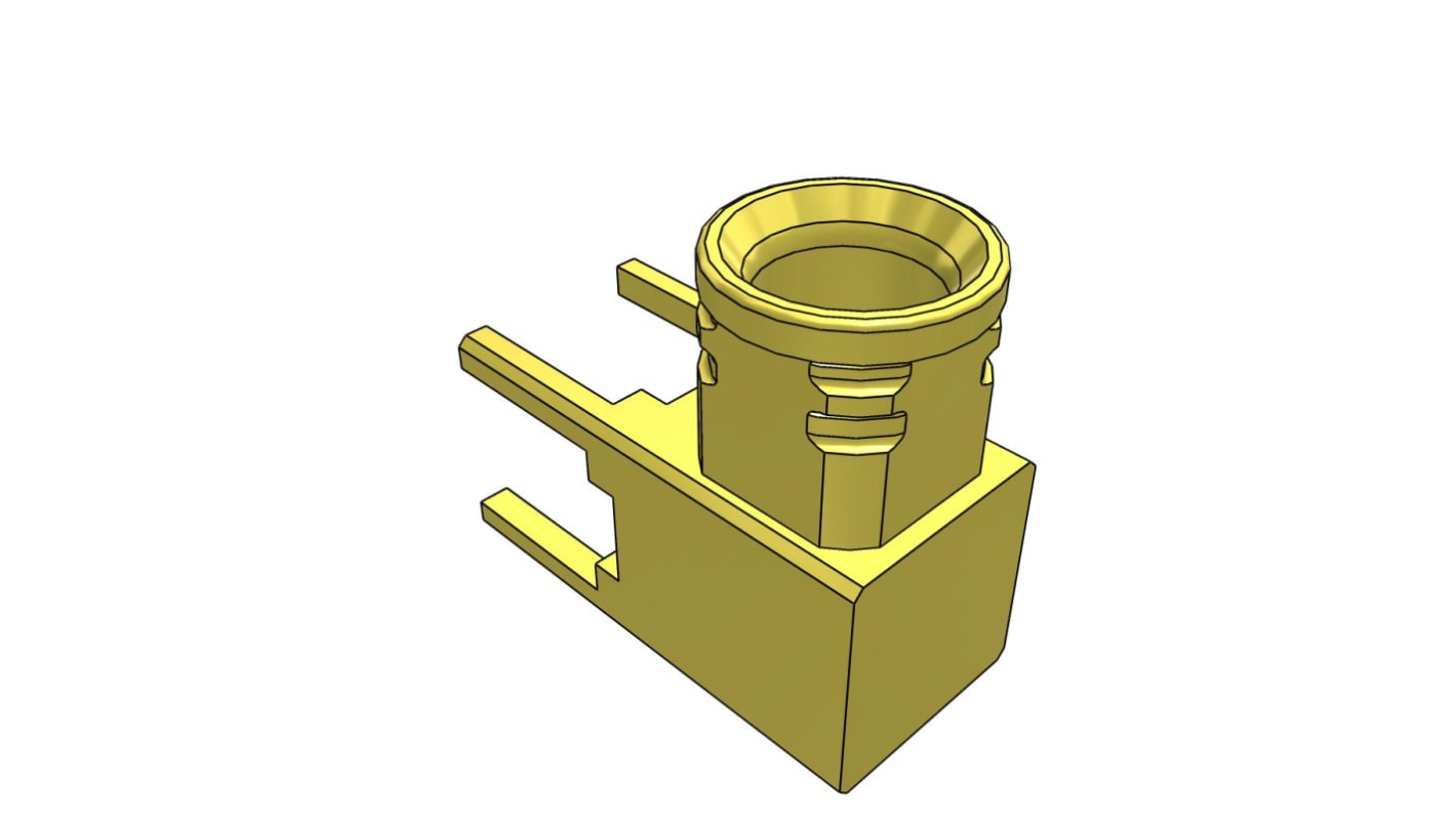 Conector coaxial Samtec MMCX7-J-P-HF-RA-TH1, Hembra, Ángulo de 90° , Impedancia 75Ω, Montaje en PCB, Terminación de