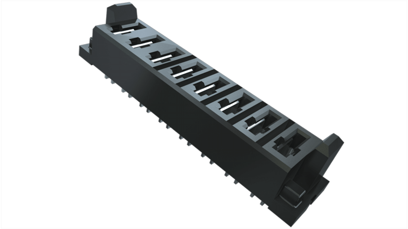 Samtec MPS Series Vertical Through Hole Mount PCB Socket, 6-Contact, 1-Row, 5mm Pitch, Solder Termination