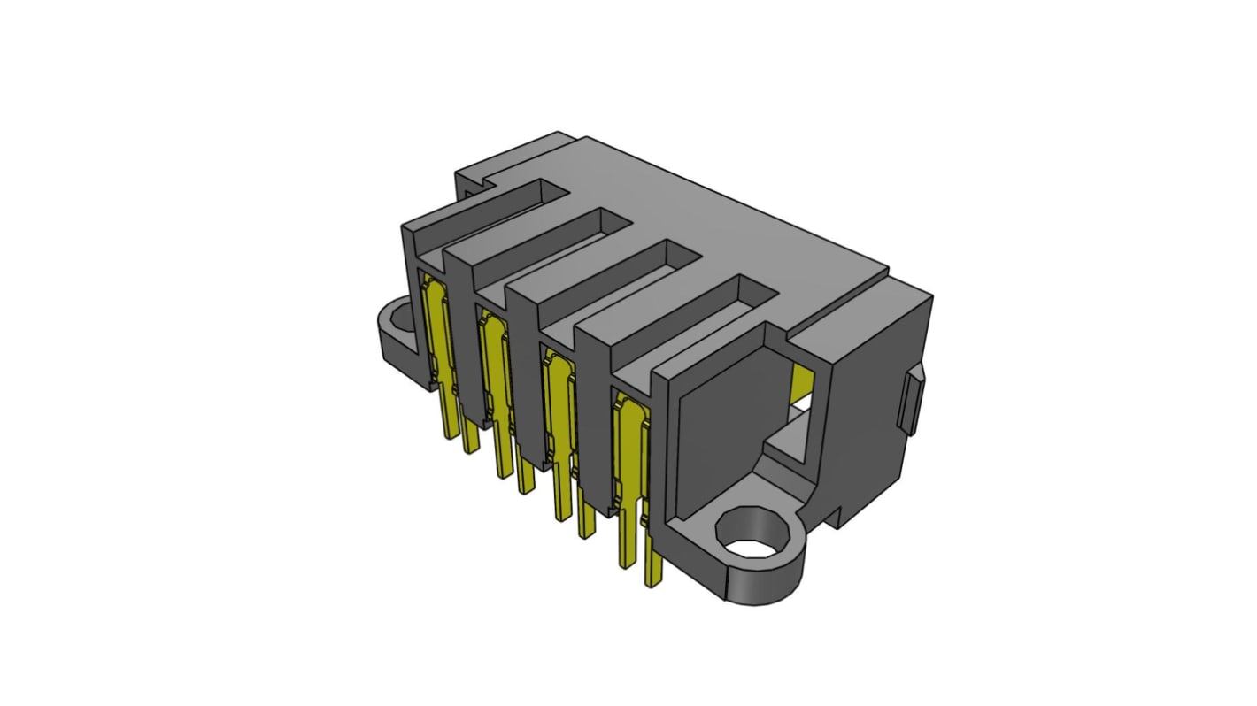 Conector macho para PCB Ángulo de 90° Samtec serie MPT de 4 vías, 1 fila, paso 5.0mm
