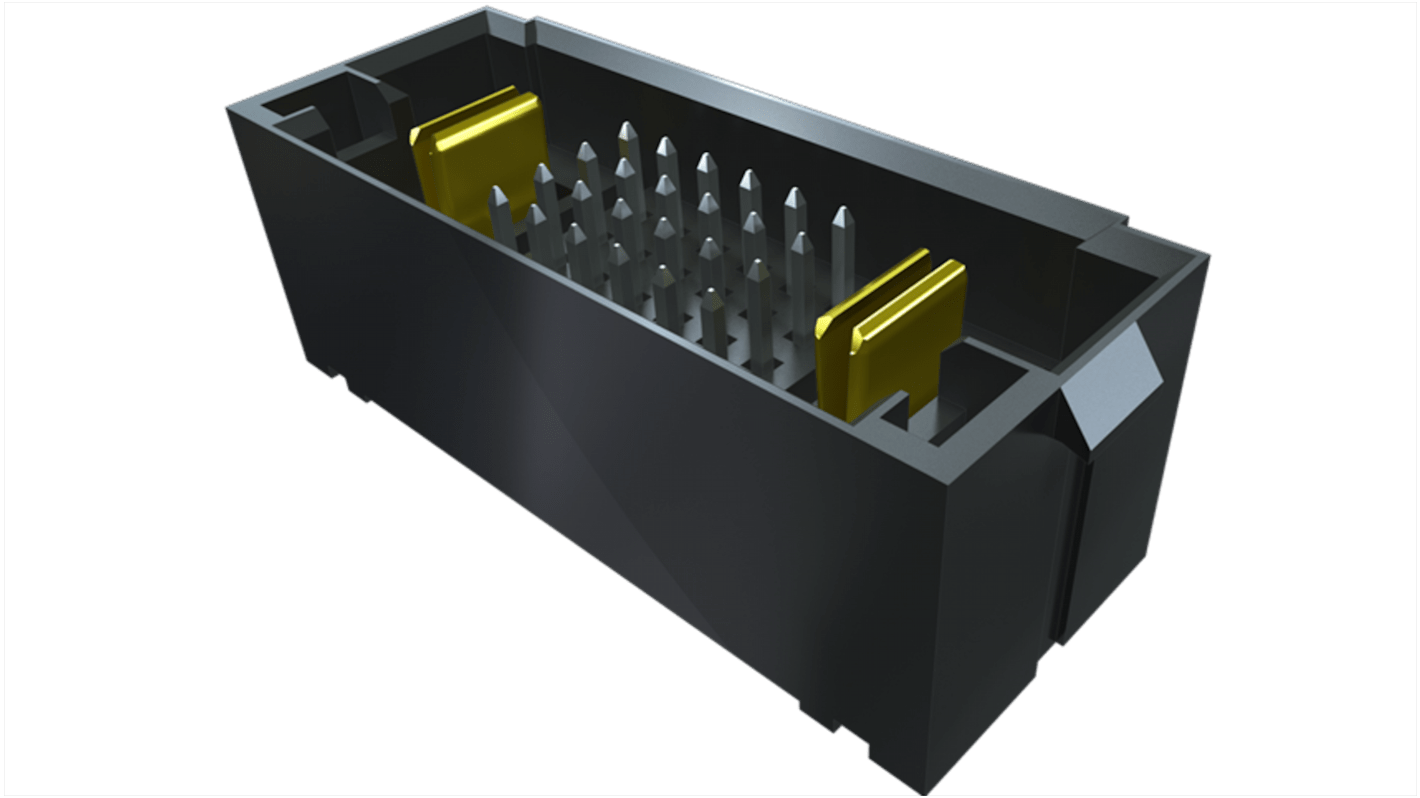 Samtec 基板接続用ピンヘッダ 20極 5.0mm 4列 MPTC-02-16-02-01-01-L-RA-LC