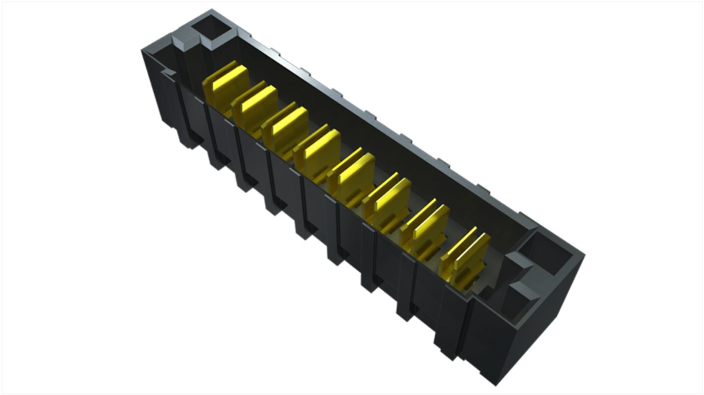 Conector macho para PCB Samtec serie PET de 4 vías, 2 filas, paso 6.35mm