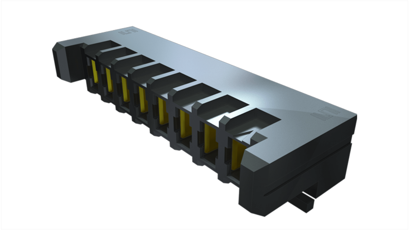 Samtec UPS Series Vertical Through Hole Mount PCB Socket, 4-Contact, 1-Row, 3.81mm Pitch, Solder Termination