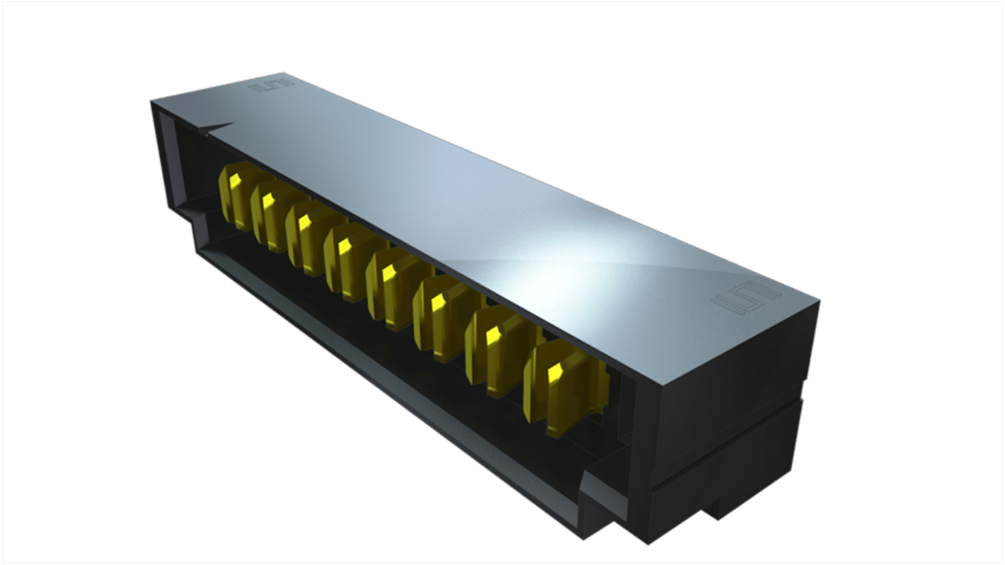 Samtec UPT Series Vertical Through Hole Mount PCB Socket, 4-Contact, 3-Row, 3.81mm Pitch, Solder Termination