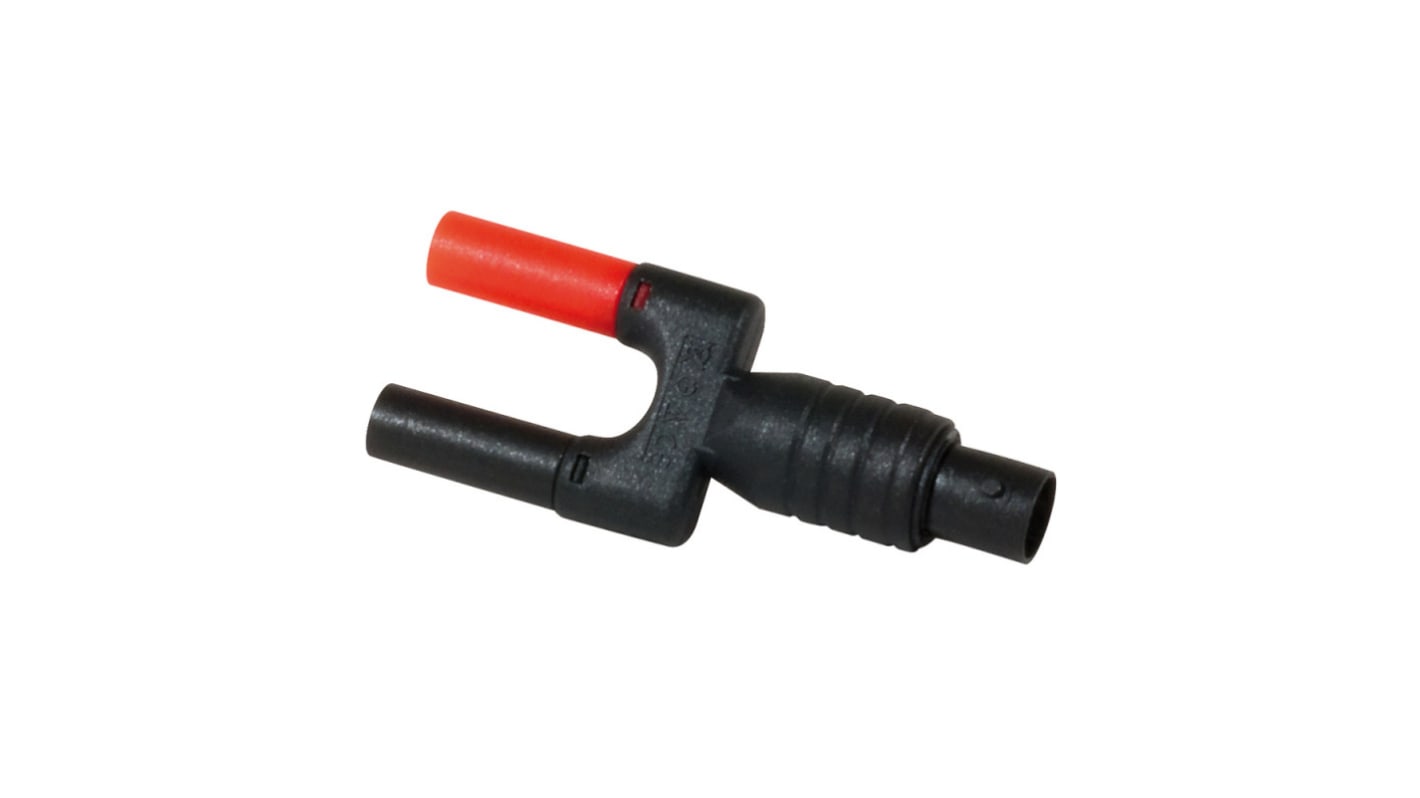 Adapter BNC, rodzaj: Żeński, wtyk: 4mm, Czerwony/czarny