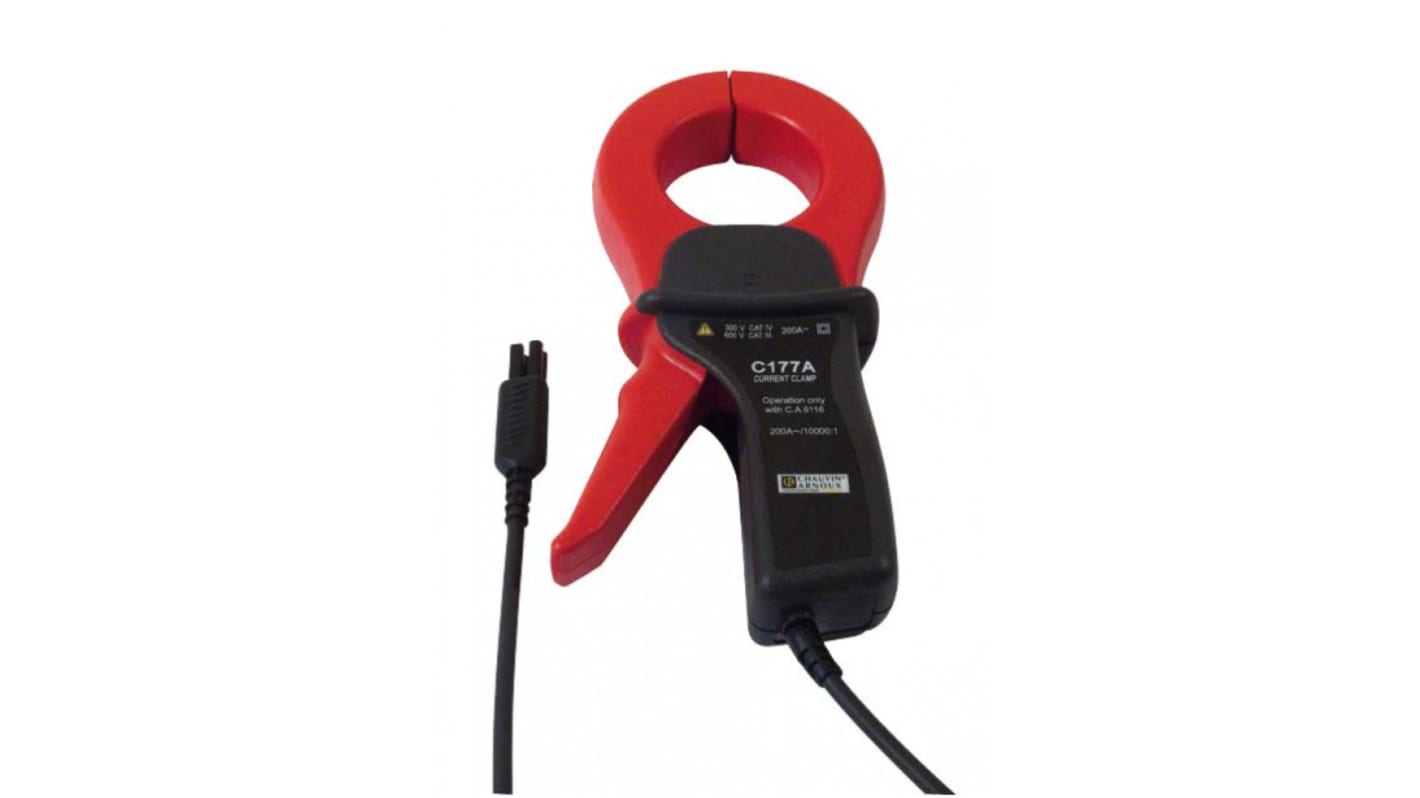 P01120336 Chauvin Arnoux C177 Current Clamp, AC Adapter, 200A ac AC