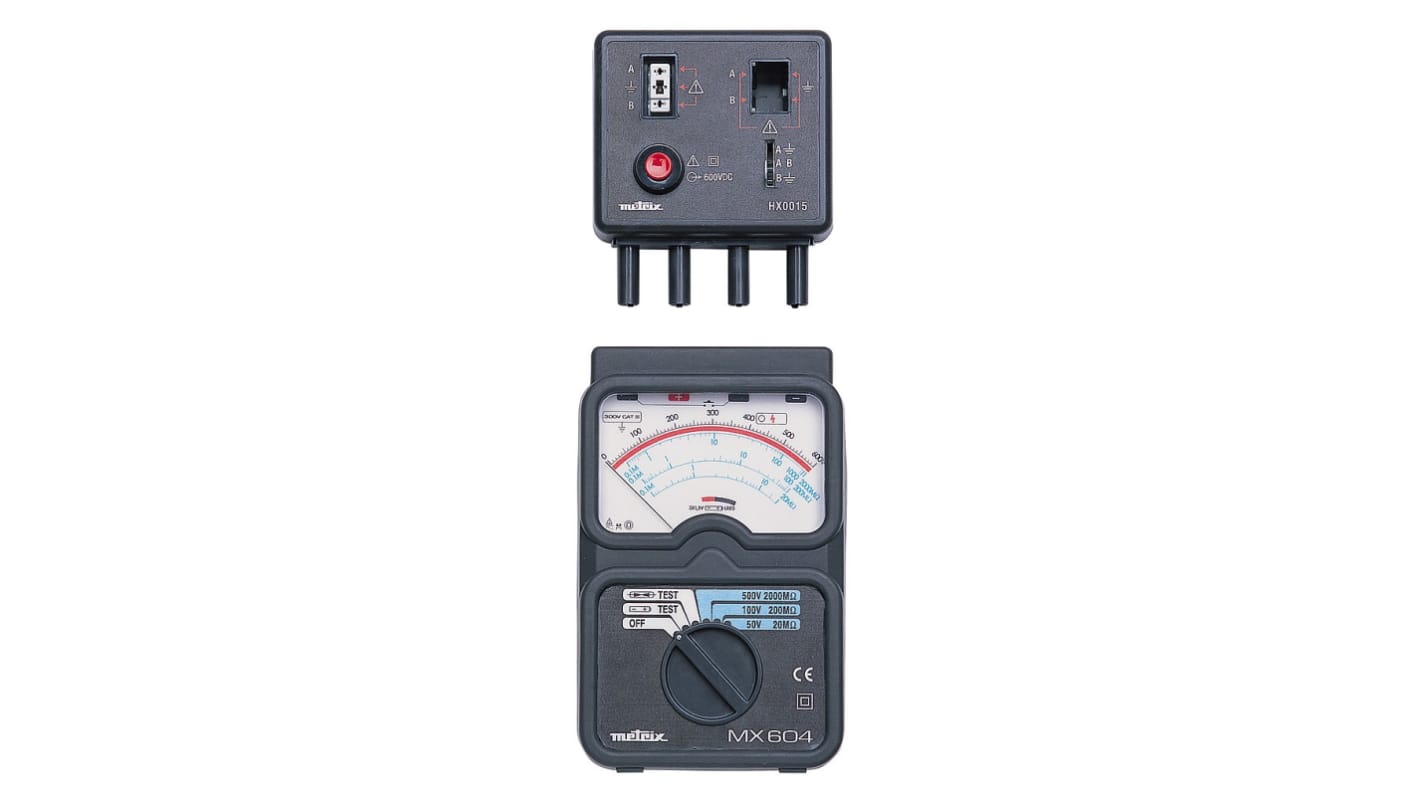 Chauvin Arnoux MX604 Insulation Tester, 50V Min, 500V Max, 2000MΩ Max, CAT III 300 V