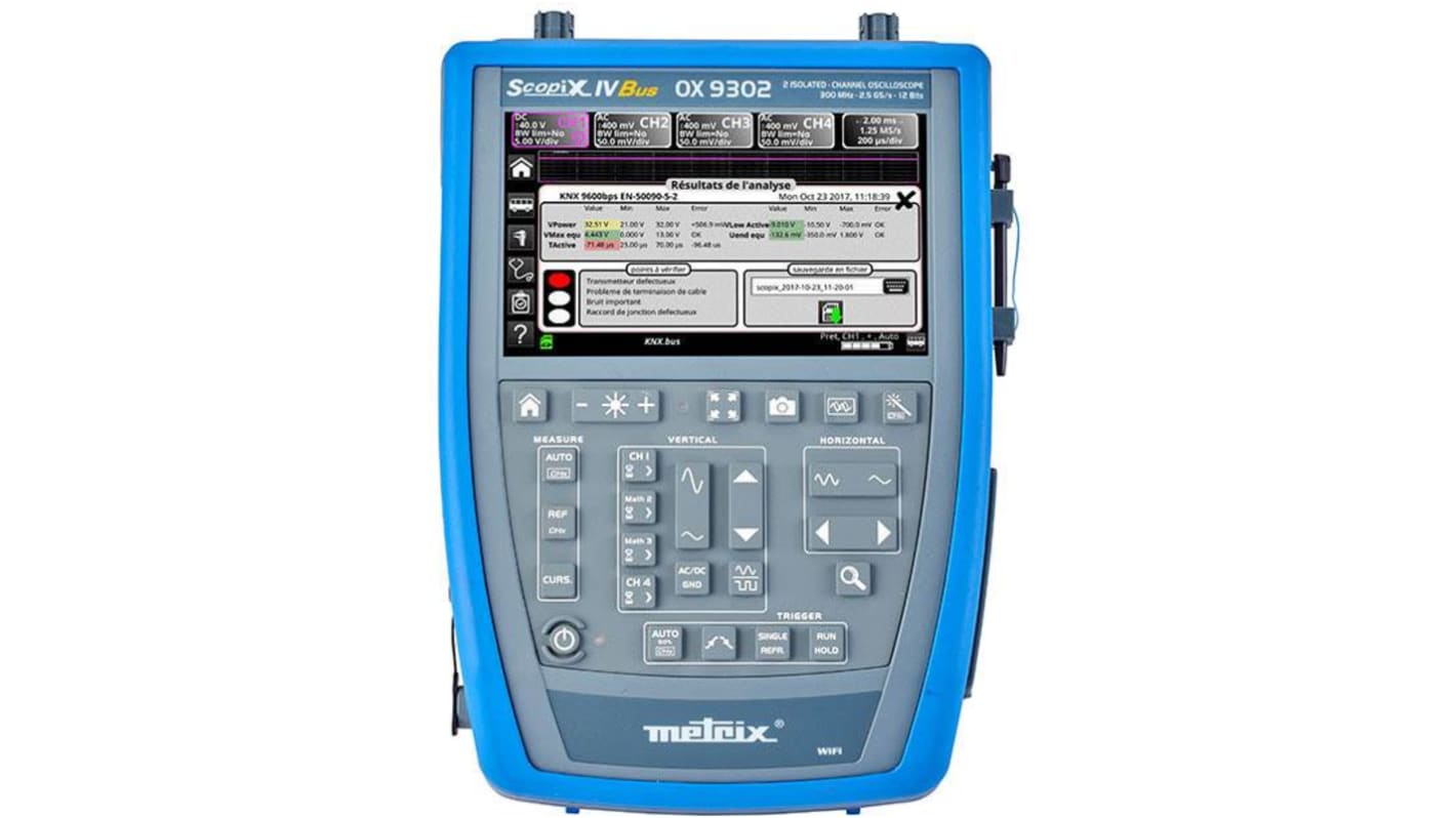 Chauvin Arnoux OX9302-BUS SCOPIX IV Bus Series Digital Portable Oscilloscope, 2 Analogue Channels, 300MHz