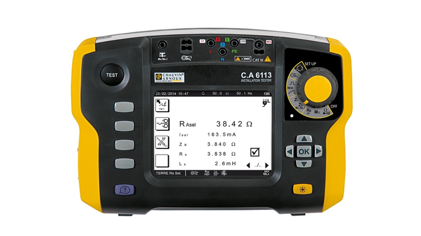 Chauvin Arnoux CA 6113 Multifunktionsprüfgerät autom.RCD Test Ohne Auslösung 1000V RCD Rampentest