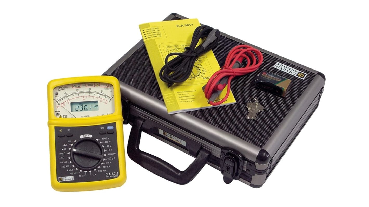 Chauvin Arnoux CA 5011 Handheld Analogue Multimeter, 10A dc Max, 1000V ac Max