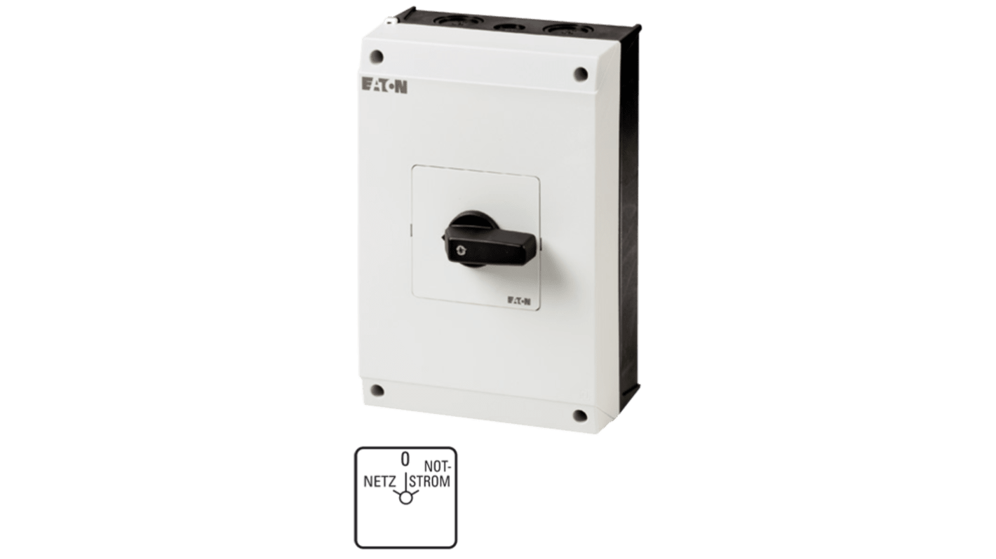 Eaton, 4P 3 Position Changeover Cam Switch, 63A