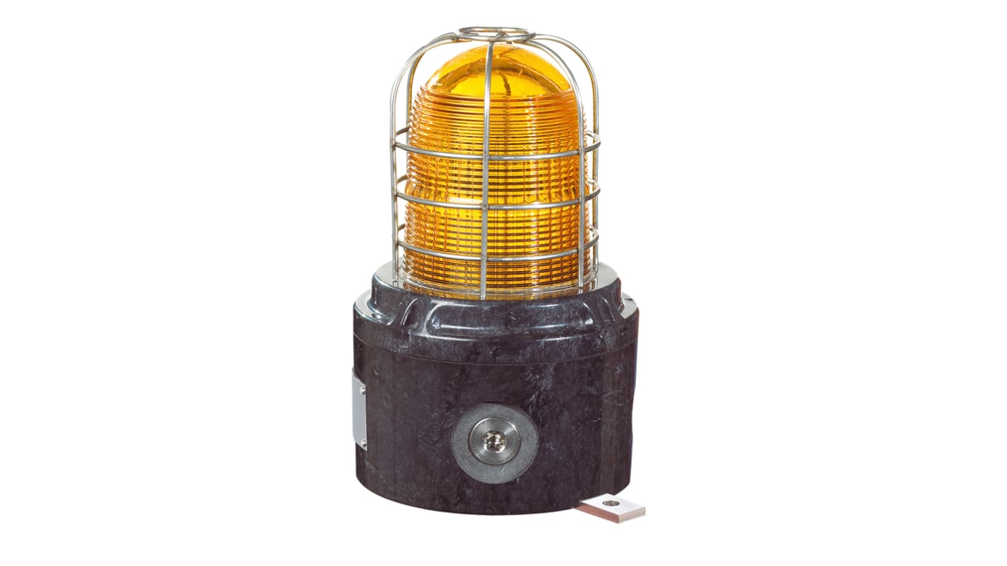 Eaton HAC LD15 Series Yellow Beacon, 12-48 V, Direct Mount with Backstrap, LED Bulb