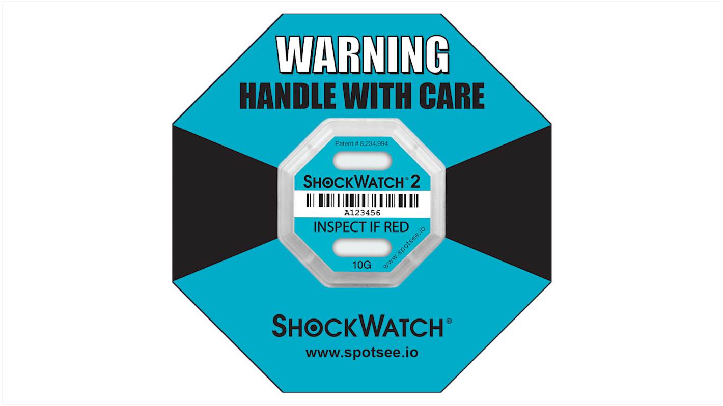 Etichetta con indicatore d'urto SpotSee ShockWatch2, 42.93mm x 6.35mm, conf da 10 pz.