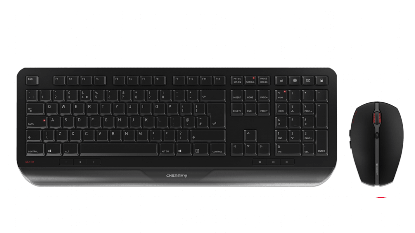 Ensemble clavier & souris Sans fils Ergonomic QWERTY (UK) Noir