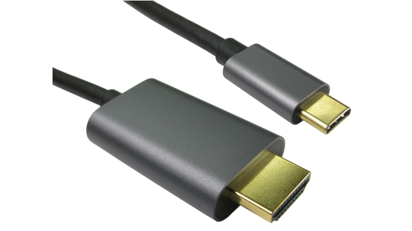 RS PRO Cable, Male USB C to Male HDMI Cable, 1m