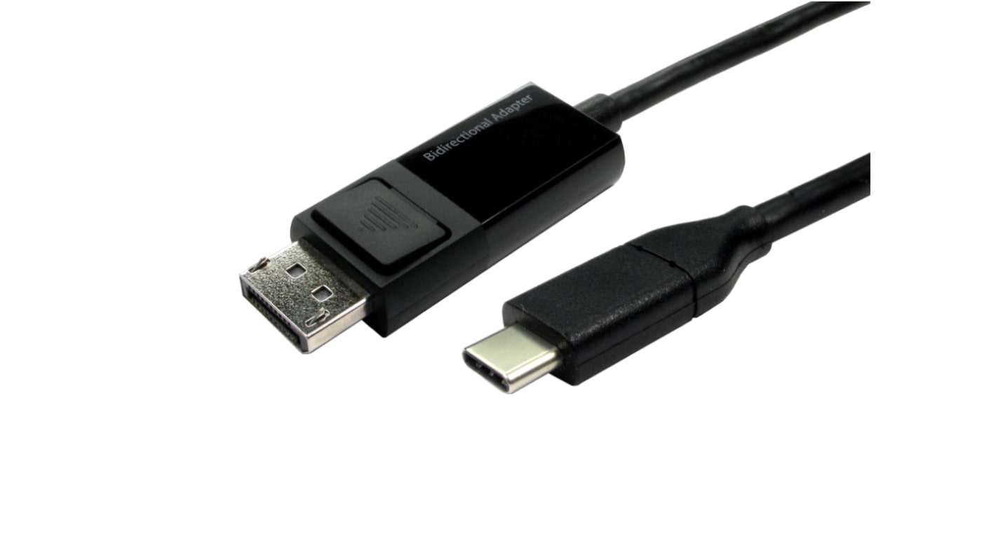 RS PRO DisplayPort-Kabel A Display-Anschluss B USB C - Stecker 1.2, 1m