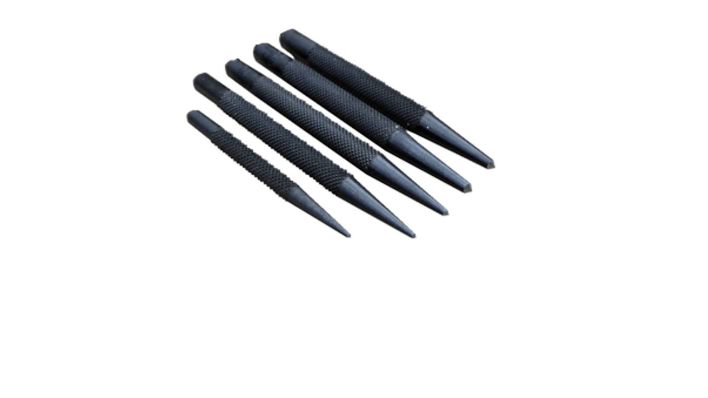 RS PRO 5Piece Punch Set, Centre Punch, 1.6 4 mm Shank, 101.6 mm