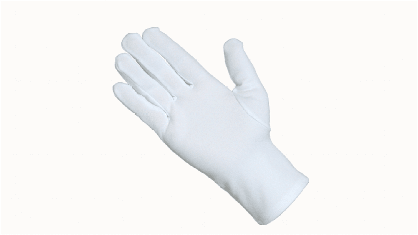 Liscombe White Nylon General Purpose Work Gloves, Size 9, Large, Lightweight Nylon Coating