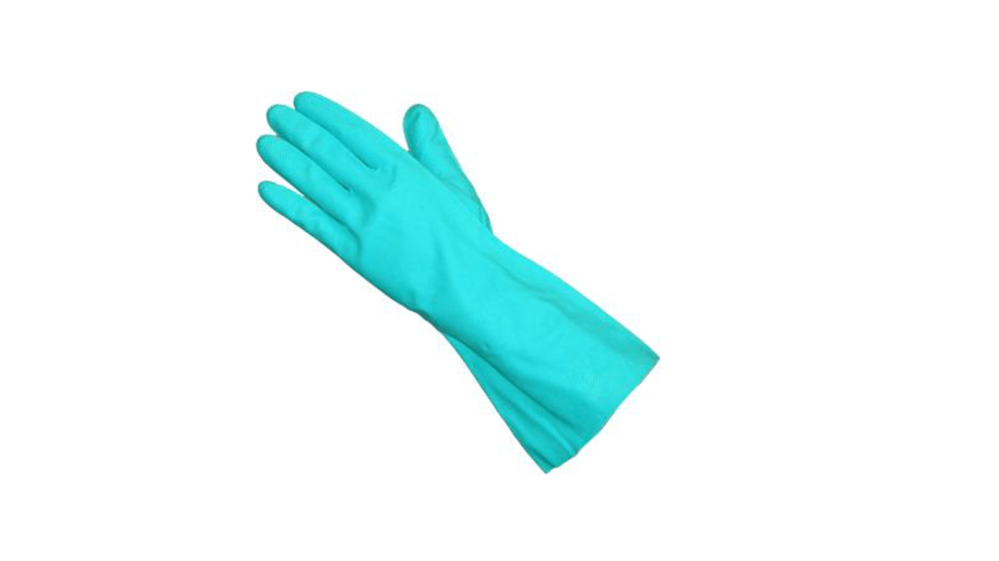 Liscombe Contact Chem Green Nitrile Chemical Resistant Work Gloves, Size 7, Small, Nitrile Coating