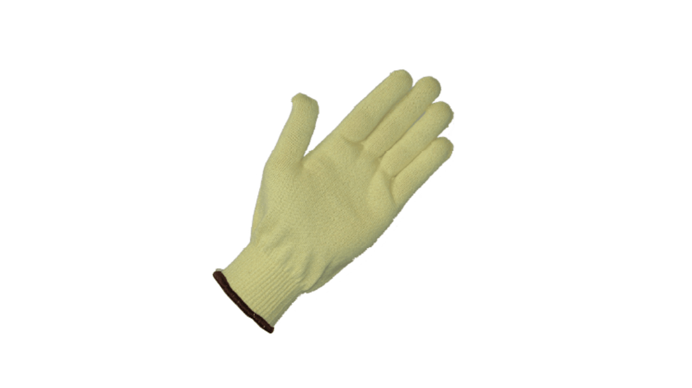 Liscombe White Kevlar Cut Resistant Work Gloves, Size 10, Large, Lightweight Seamless Knitted Levlar Coating
