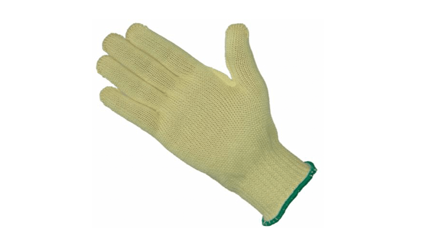 Liscombe White Para-aramid Cut Resistant Cut Resistant Gloves, Size 8, Heavyweight Hi-Cut Kevlar Coating