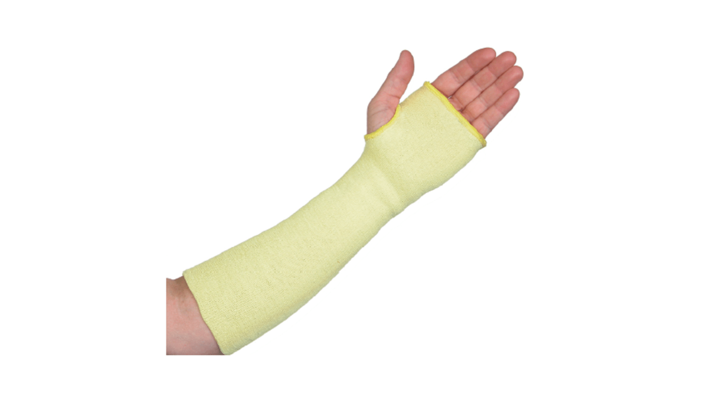 Liscombe Yellow Reusable Kevlar Arm Protector for Cut Resistant Use, 14in Length, 35.56 cm