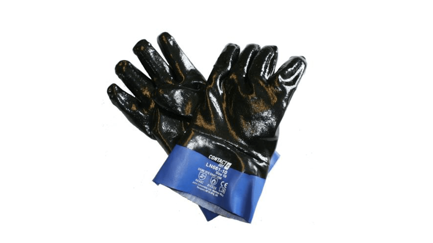 Liscombe Contact Cut C Blue Nitrile Cut Resistant Cut Resistant Gloves, Size 10, Nitrile Coating