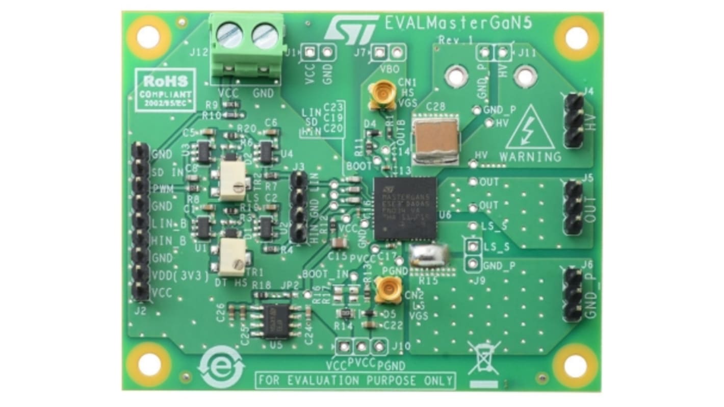 STMicroelectronics Demonstration Board for MASTERGAN5 Half-Bridge Driver for MASTERGAN5 for MASTERGAN5