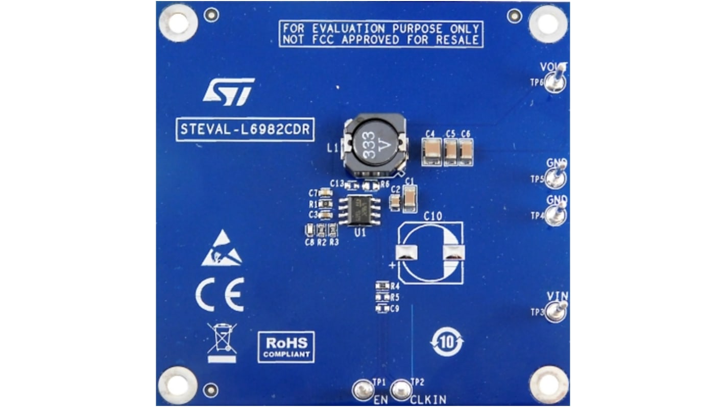 STMicroelectronics Step-Down Switching Regulator Evaluation Board Step-Down Regulator for L6982CDR for L6982CDR