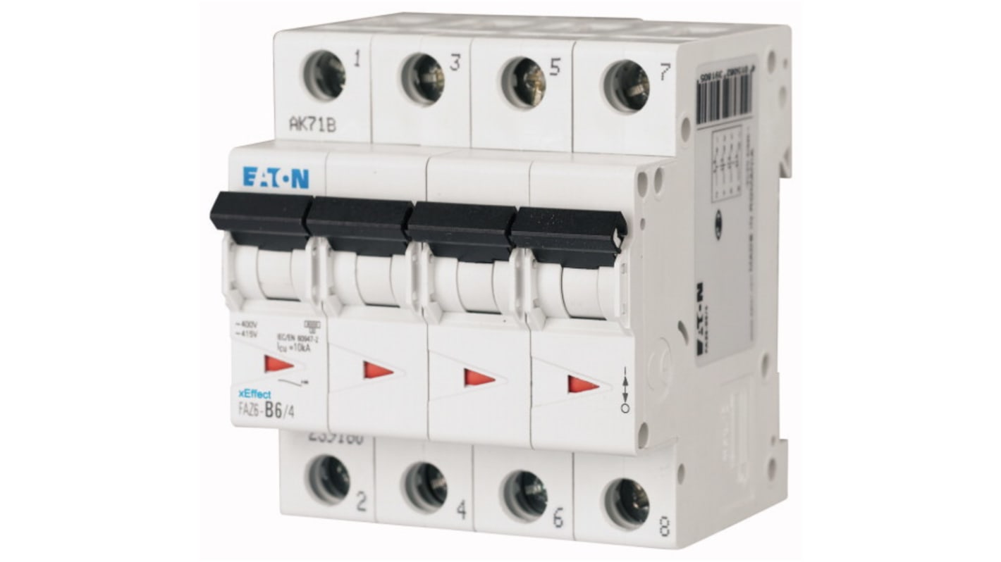 Eaton xEffect MCB, 4P, 2A Curve B