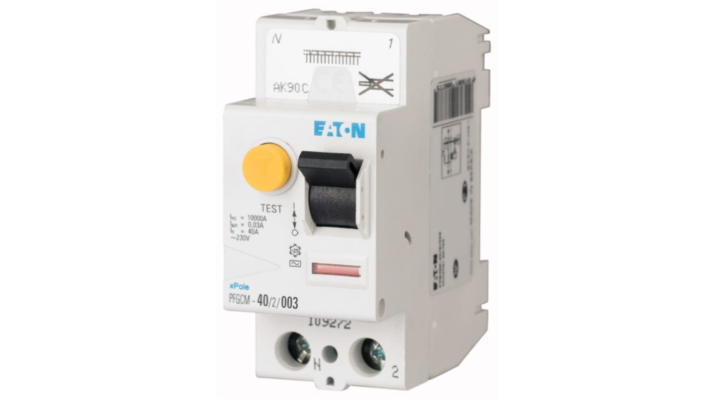 RCCB Eaton, 25A Tipo AC, 2 Polos, 30mA 230V ac