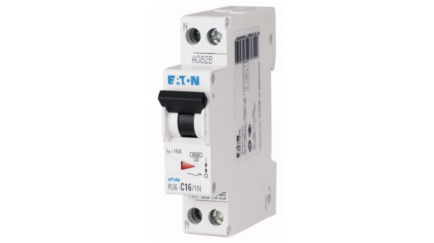 Eaton MCB, 1P+N, 10A Curve B