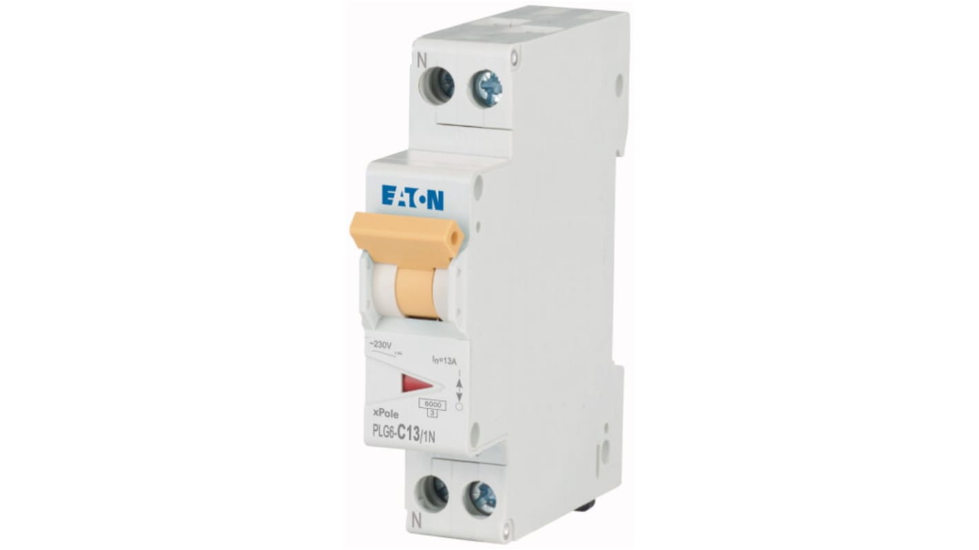 Eaton MCB, 1P+N, 13A Curve C