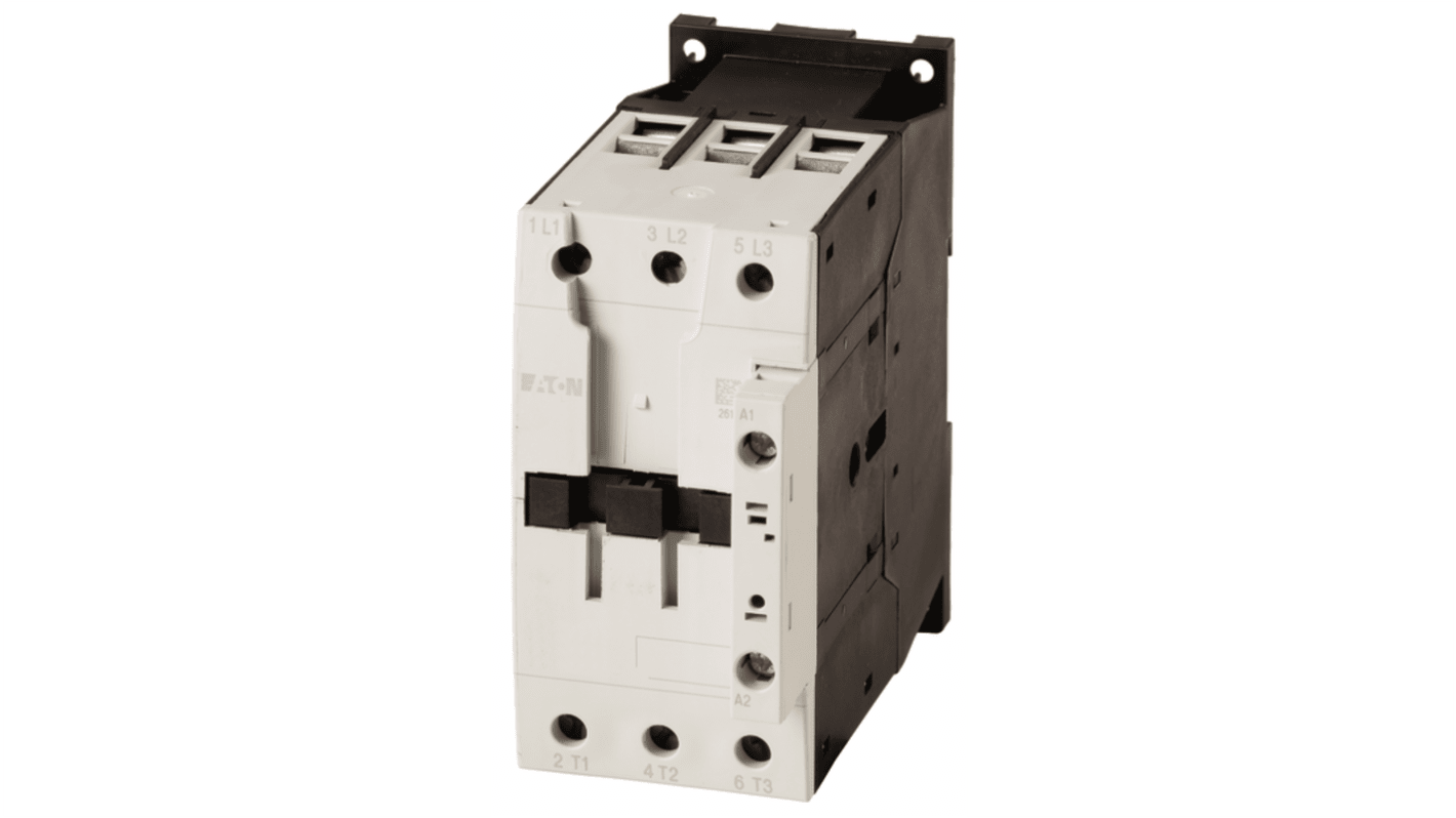 Contattore Controllo motori Eaton, serie Eaton Moeller, 3 poli, 1 N/A, 700 A., 22 kW, bobina 24 V