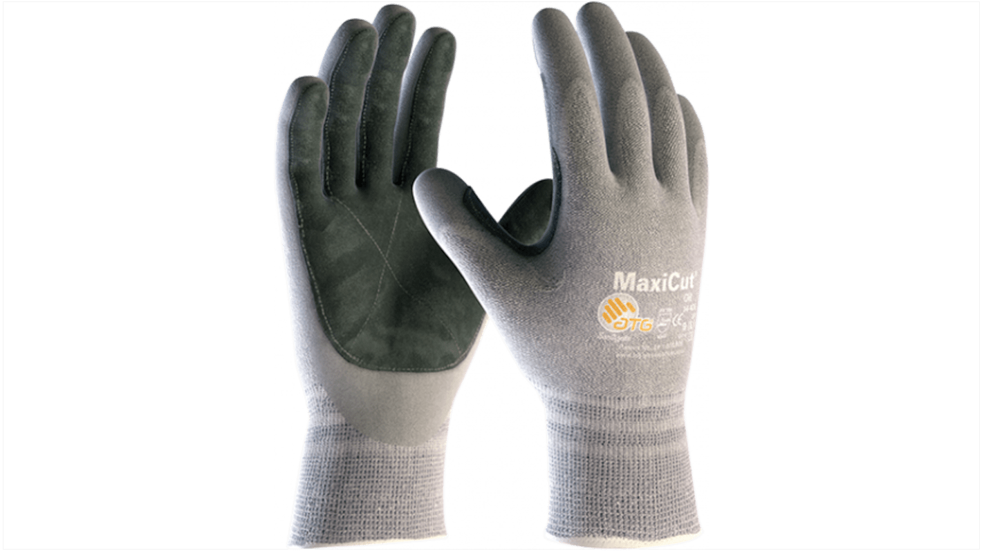 ATG Maxicut Grey Spandex Cut Resistant Work Gloves, Size 9, Large, NBR Coating