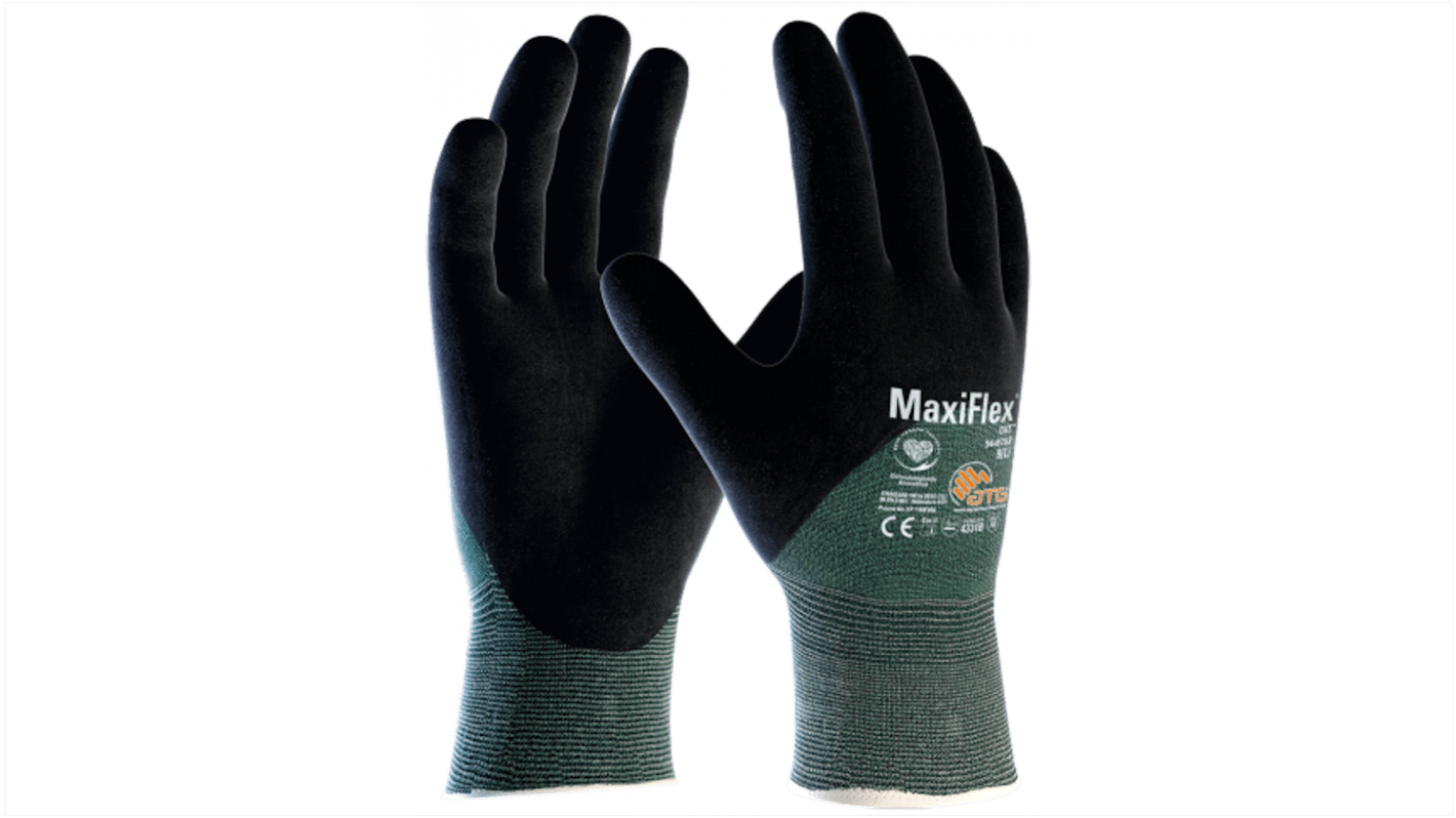34875309 ATG MaxiFlex Black Spandex Cut Resistant Work Gloves, Size