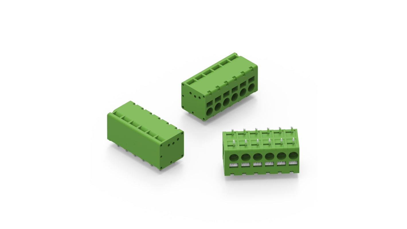 Wurth Elektronik WR-TBL Series PCB Terminal Block, 2-Contact, 5mm Pitch, Cable Mount, 1-Row