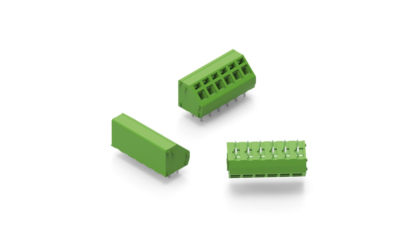 Wurth Elektronik WR-TBL Series PCB Terminal Block, 3-Contact, 5.08mm Pitch, Cable Mount, 1-Row