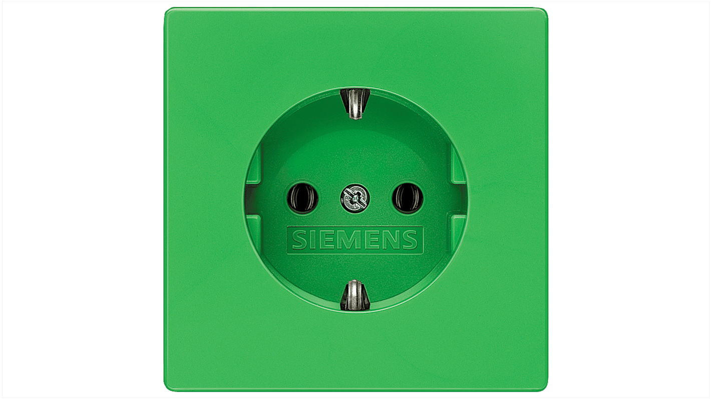 Siemens IP20 Green Socket Socket, Rated At 16A, 250 V