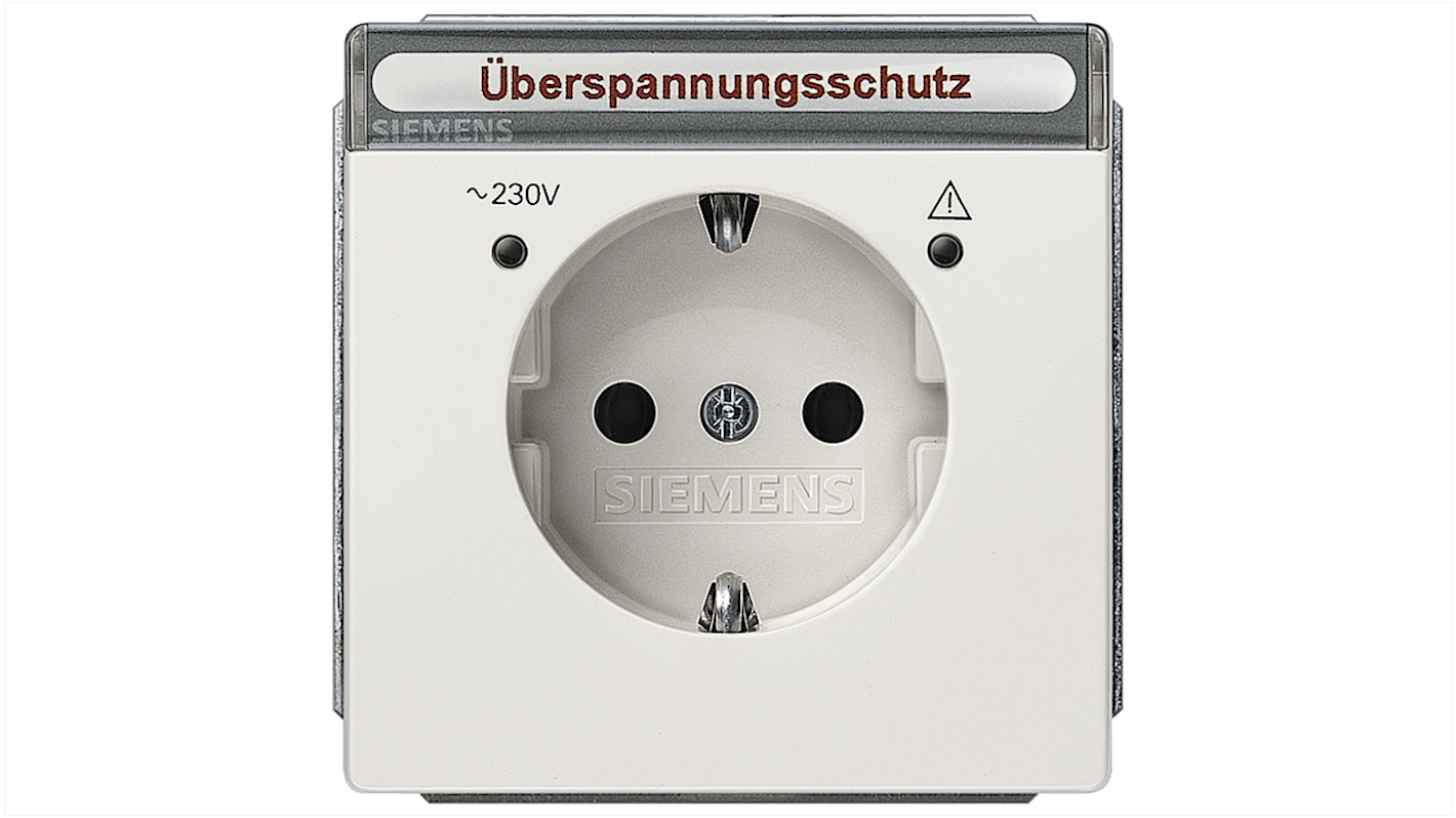 Siemens IP20 White Socket Socket, Rated At 16A, 250 V