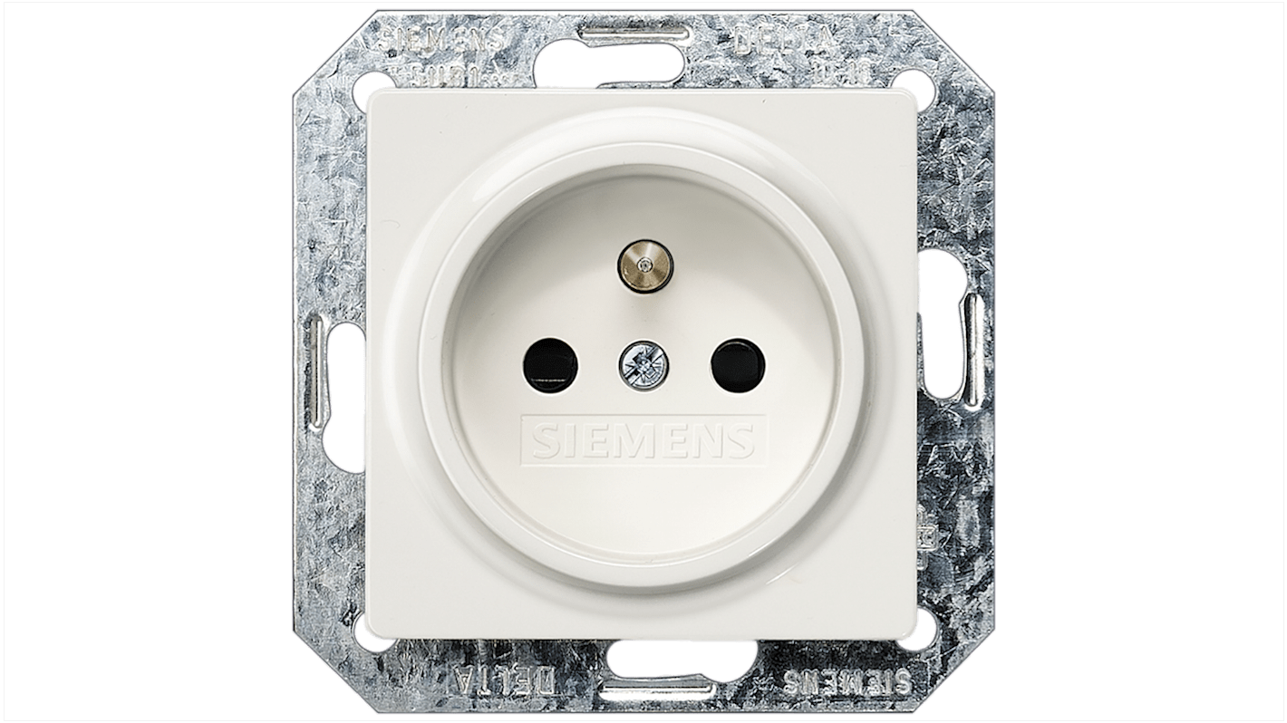 Siemens IP20 White Socket Socket, Rated At 16A, 250 V