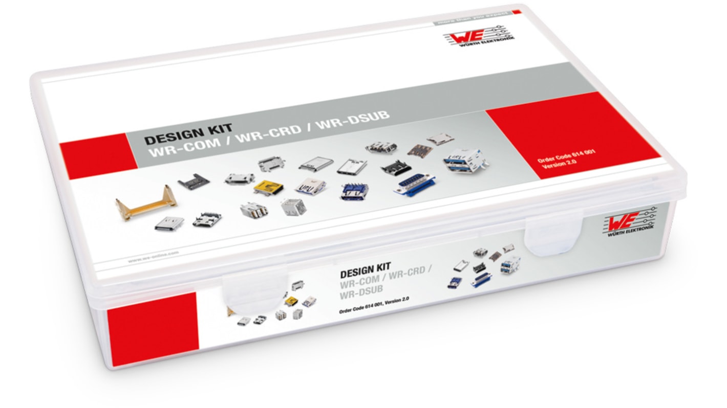 Kit connettori Wurth Elektronik, contenuto HDMI, connettori per circuito stampato, scheda SIM, USB