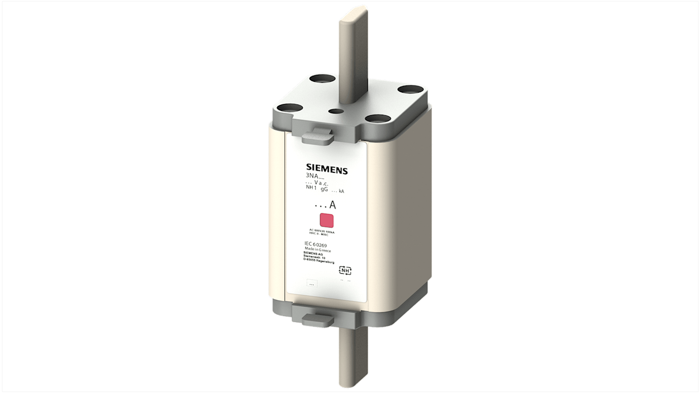 Fusibile con linguette centrate, Siemens, 25A, fusibile NH1, cat. gG 500V