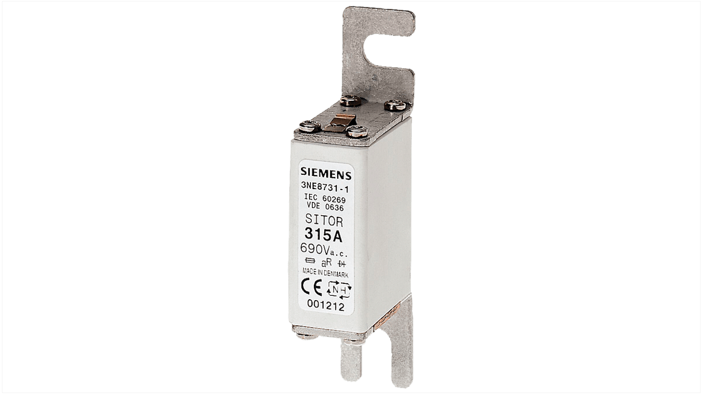 Siemens 25A Slotted Tag Fuse, NH000, 690V